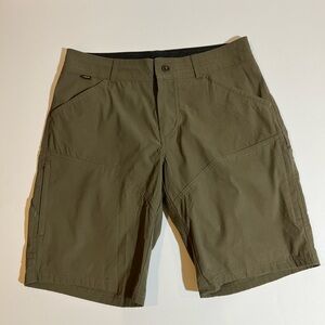 Kuhl Renegade Shorts Mens 32 Olive Green Hiking Outdoor Trail Quick Dry